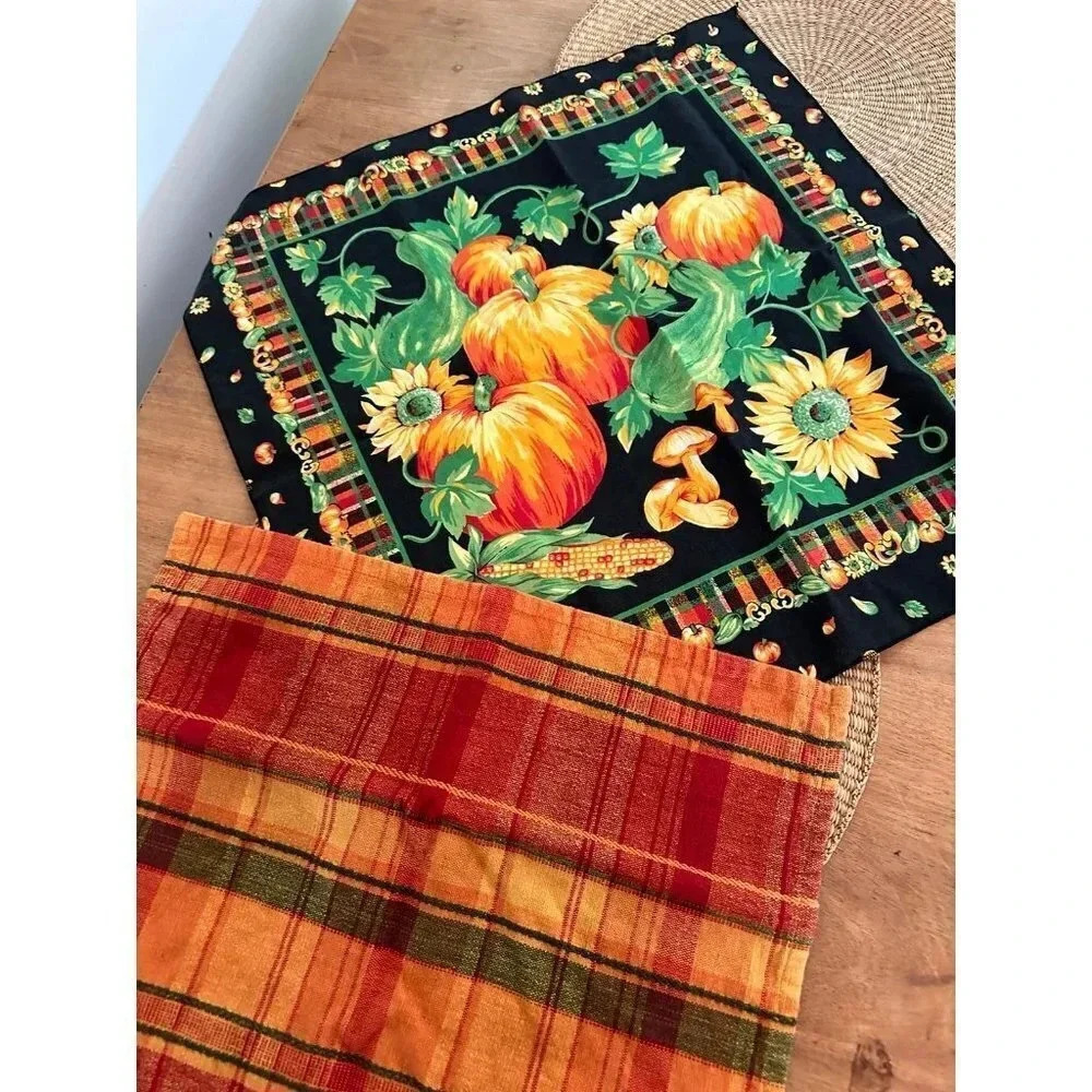 Two Fall Kitchen Linens